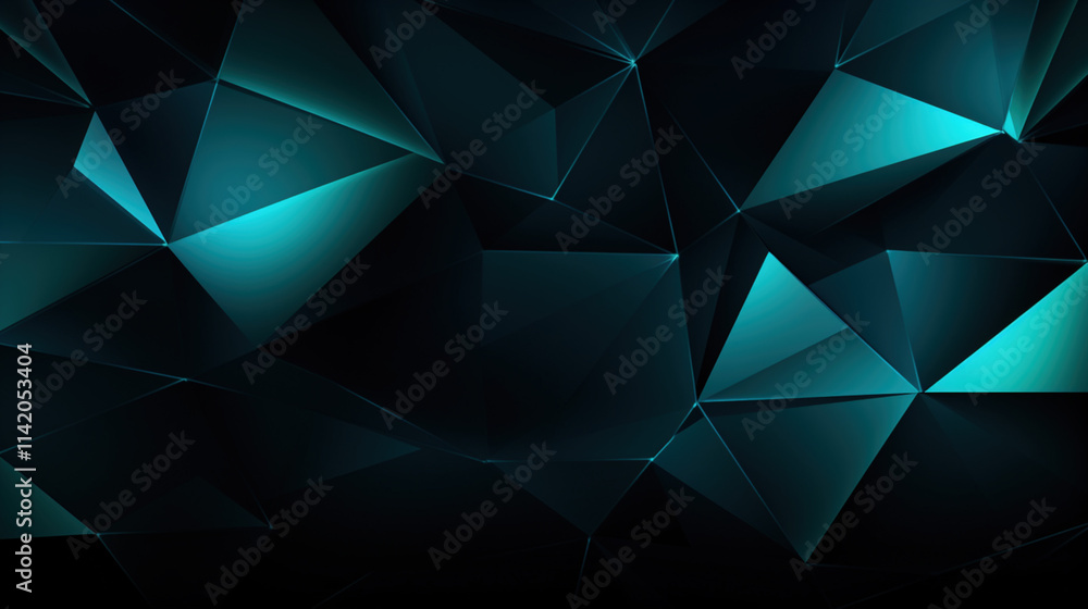 Abstract Dark Teal Crystal Background Abstract Dark Teal Crystal Background