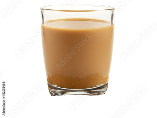 a glass of brown liquid