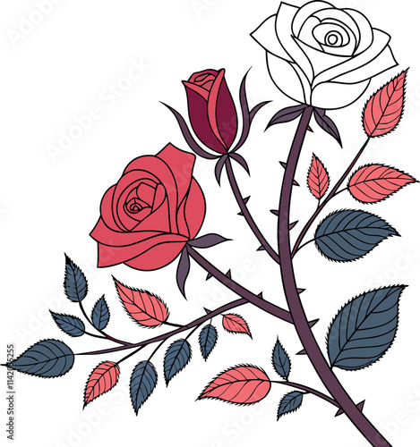 Roses Design, Elegant Roses Design Elements for Creative Projects