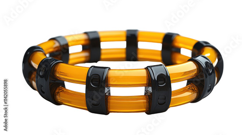 orange belt isolated on white background photo