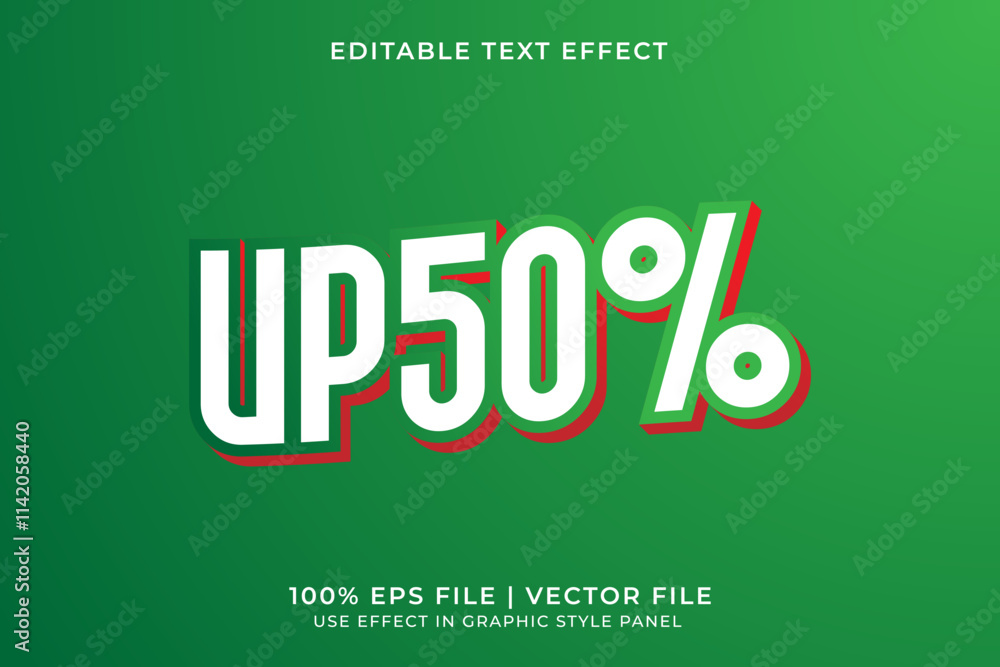 3D Editable red and green Discount vector text effect. Suitable for promotion, christmas, sale, advertising 3D Editable red and green Discount vector text effect. Suitable for promotion, christmas, sale, advertising