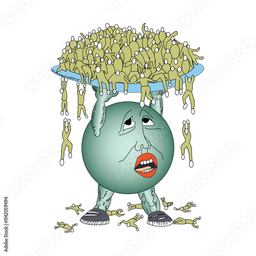 Vector illustration of World Population Day Concept 11July
