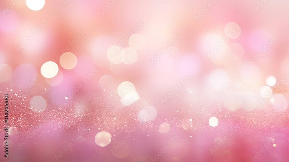 Pink Bokeh Background, Soft, Romantic, and Festive Pink Bokeh Background, Soft, Romantic, and Festive