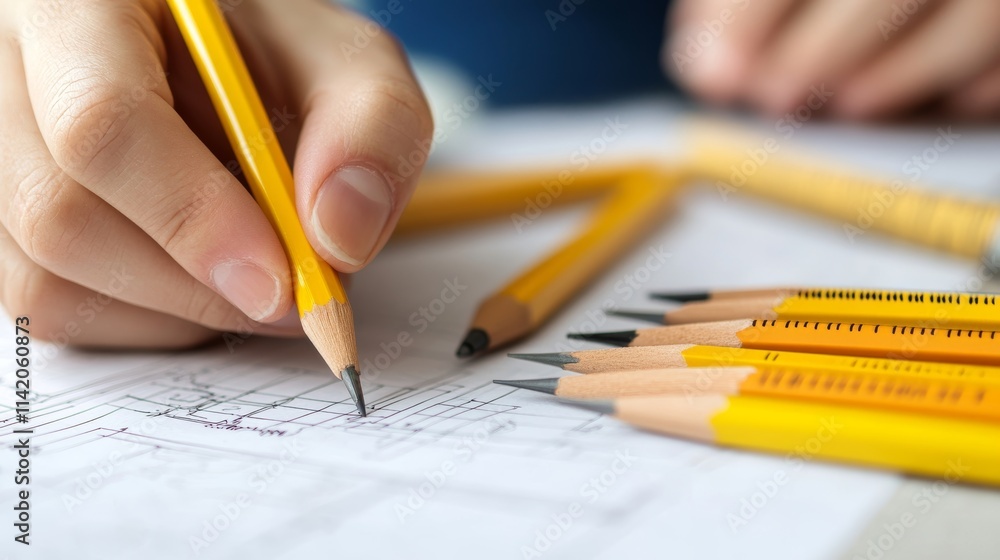 Healthcare Facility Planning Architect Drafting Detailed Blueprints for a New Medical Center Healthcare Facility Planning Architect Drafting Detailed Blueprints for a New Medical Center