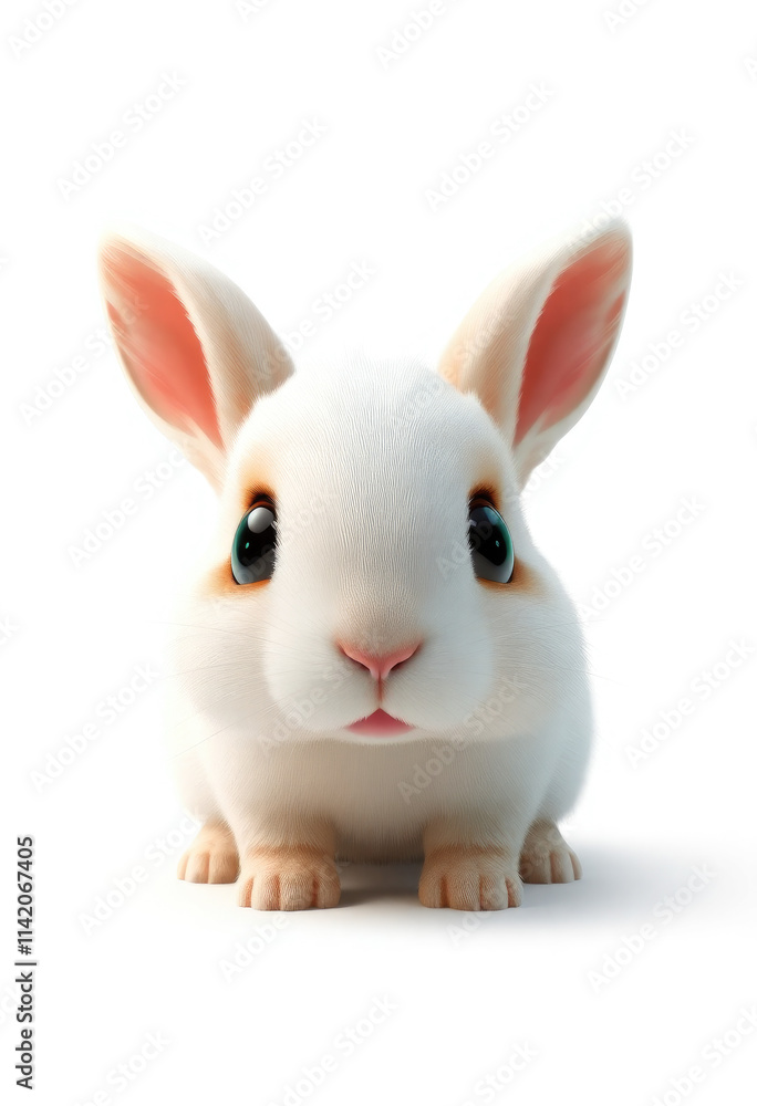 Montessori Flashcards Clipart Kawaii Rabbit Clipart isolated on a white background. Suitable for animal flashcard, alphabet flashcards Montessori Flashcards Clipart Kawaii Rabbit Clipart isolated on a white background. Suitable for animal flashcard, alphabet flashcards