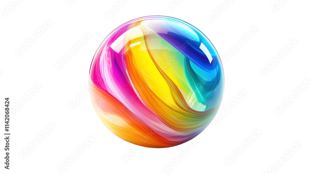 Colorful ball, transparent background Colorful ball, transparent background