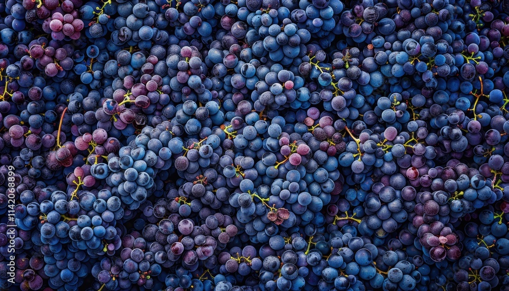 A Bountiful Collection Of Dark Blue Grapes A Bountiful Collection Of Dark Blue Grapes
