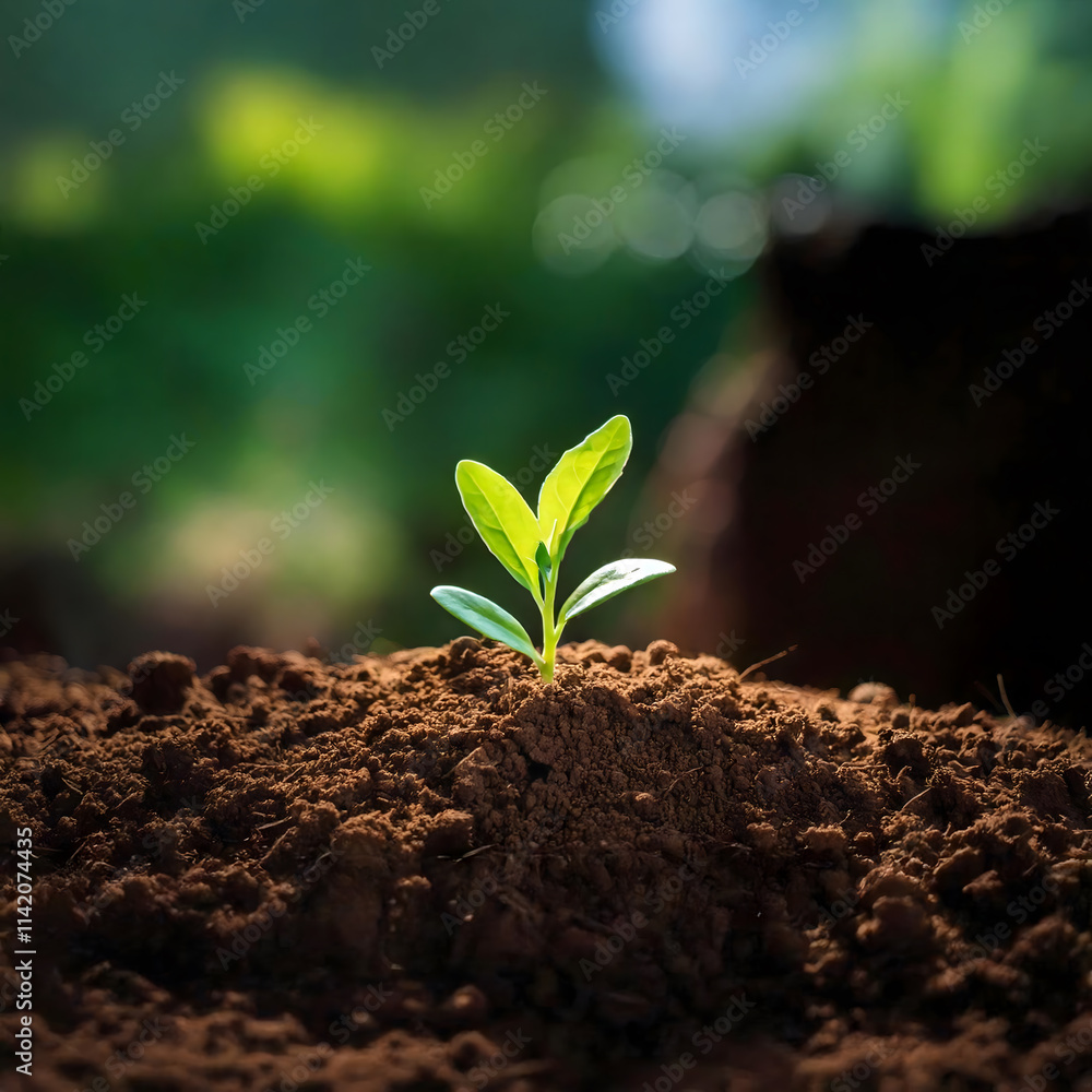 Fototapeta premium development and growth with a focus on increasing green plant