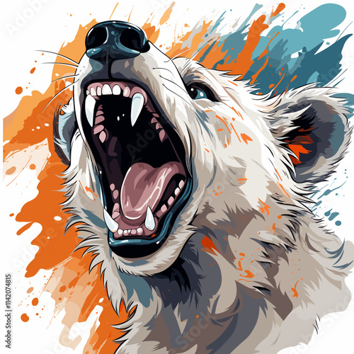 Hyena cute simple illustration