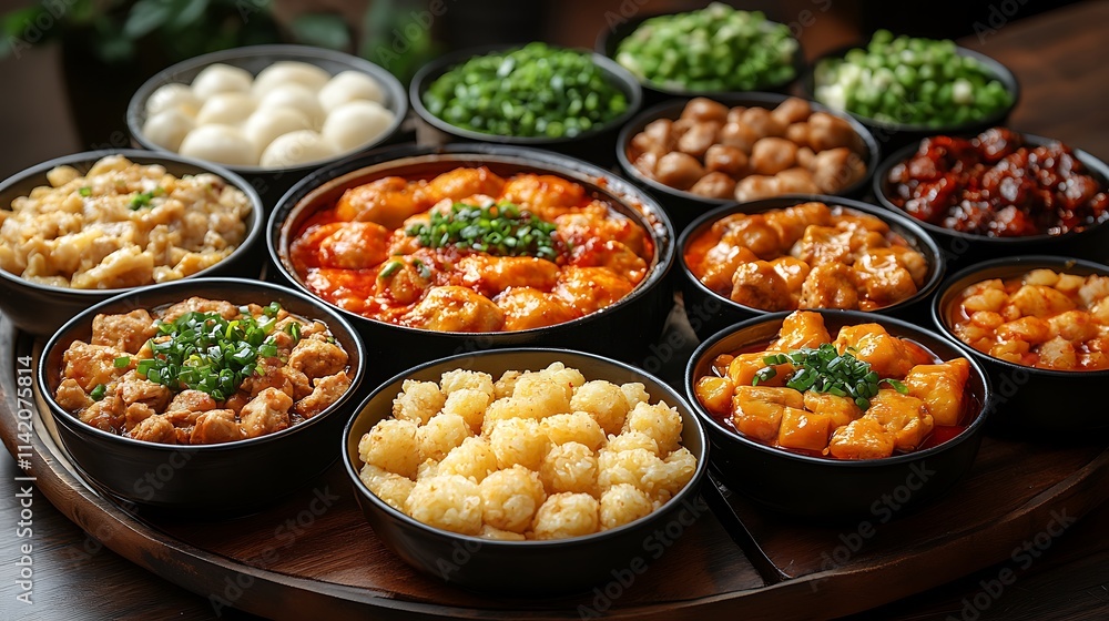 group of bowls of food
group of bowls of food