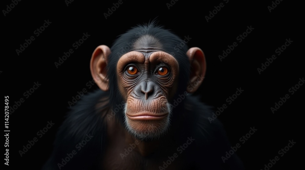 Curious Chimpanzee Portrait Curious Chimpanzee Portrait