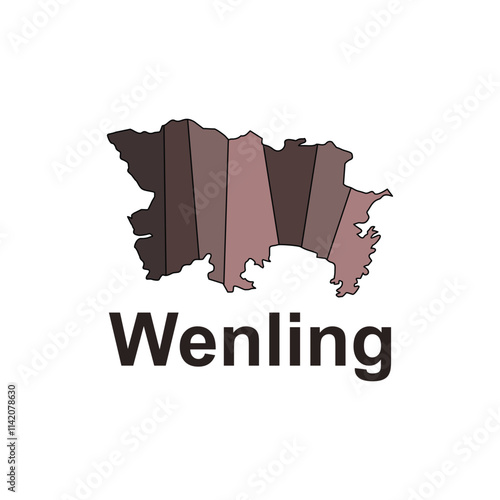 Wenling map. vector map of the China Country. Borders of for your infographic. Vector illustration design template photo