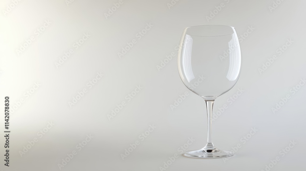 Elegant Minimalist Wine Glass on Neutral Background Elegant Minimalist Wine Glass on Neutral Background