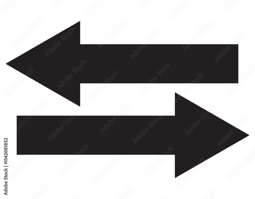Dual sided arrow vector, icon, silhouette design. Double ended black arrow vector design for website, app and logo design. Vector illustration of duel side arrow. transfer arrow icon . Dual sided arrow vector, icon, silhouette design. Double ended black arrow vector design for website, app and logo design. Vector illustration of duel side arrow. transfer arrow icon .