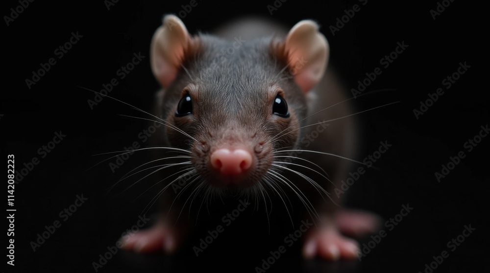 Close-Up of a Mole with Soft Black Eyes Close-Up of a Mole with Soft Black Eyes