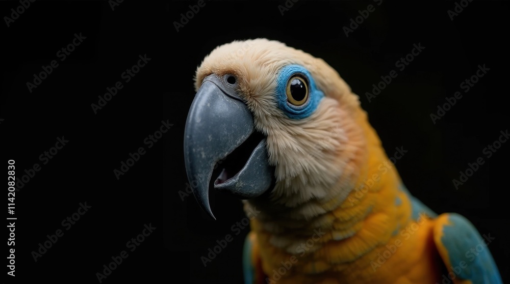 Obraz premium Vibrant Blue-Eyed Parrot Close-up