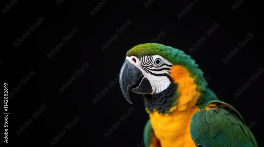 Parrot with Vibrant Blue Eyes Parrot with Vibrant Blue Eyes
