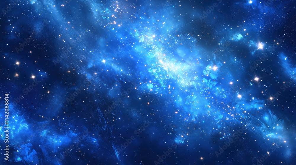 Naklejka premium Ethereal Night Sky with Illuminated Dreamlike Constellations