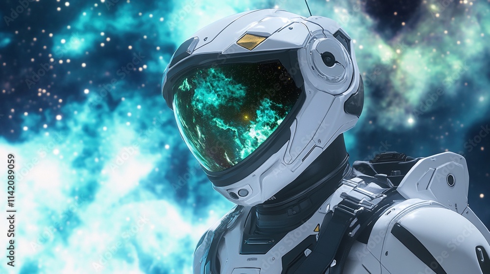 Astronaut in Space Nebula Astronaut in Space Nebula