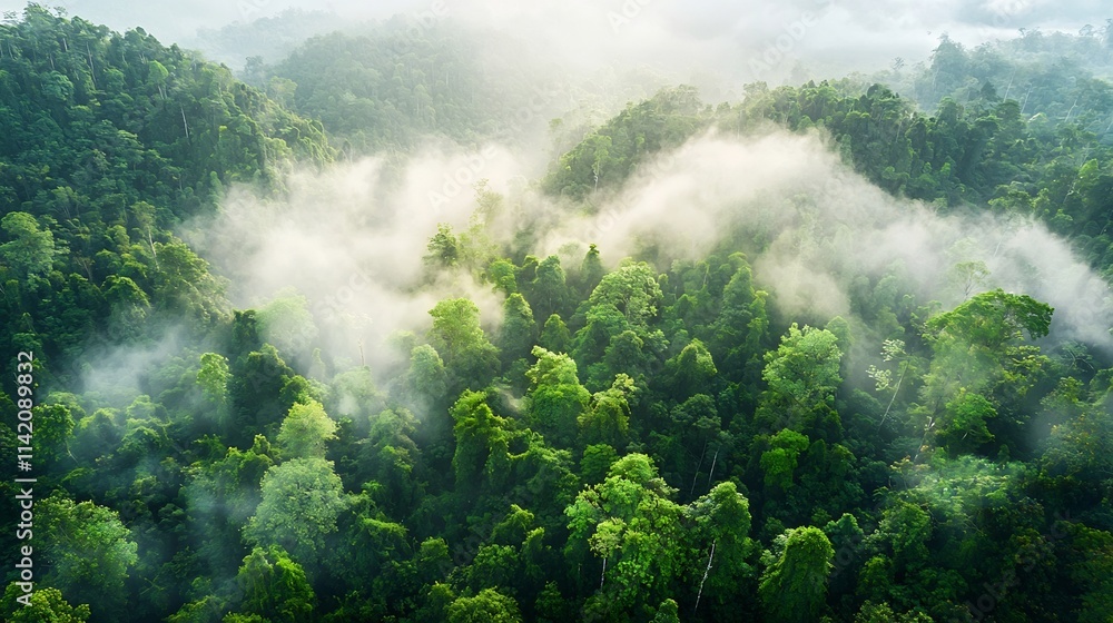 Mesmerizing aerial view of a vast lush forest ecosystem Mesmerizing aerial view of a vast lush forest ecosystem