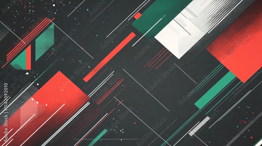 Abstract Geometric Background Red Green Abstract Geometric Background Red Green
