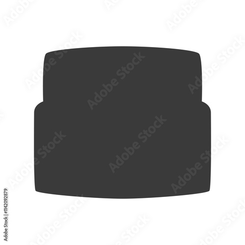 Cream moisturizer  cosmetic bottle silhouette skin care beauty product vector