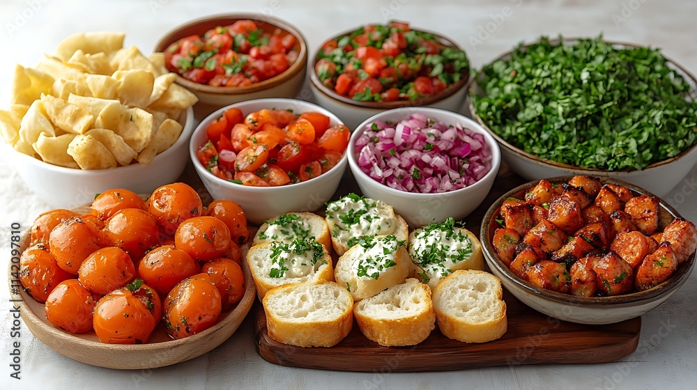 Delicious Appetizer Platter Mediterranean Mezze Bruschetta Delicious Appetizer Platter Mediterranean Mezze Bruschetta