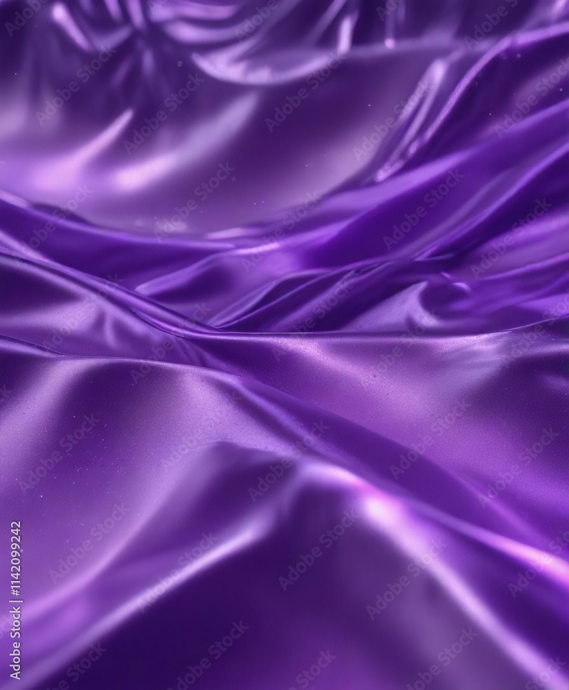 Fototapeta premium Iridescent violet fiber background with shimmering effect, rainbow hues, holographic finish