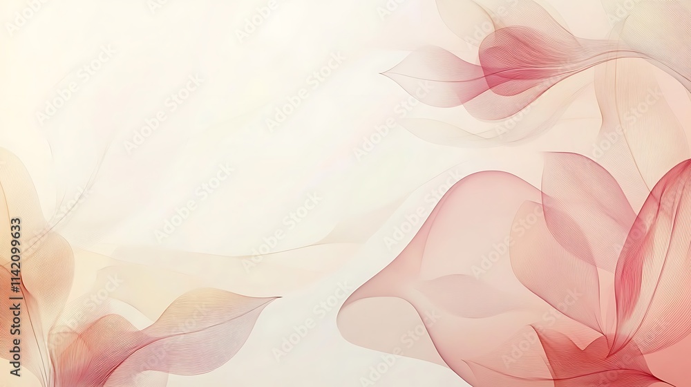 Abstract Floral Design with Delicate Pink Petals