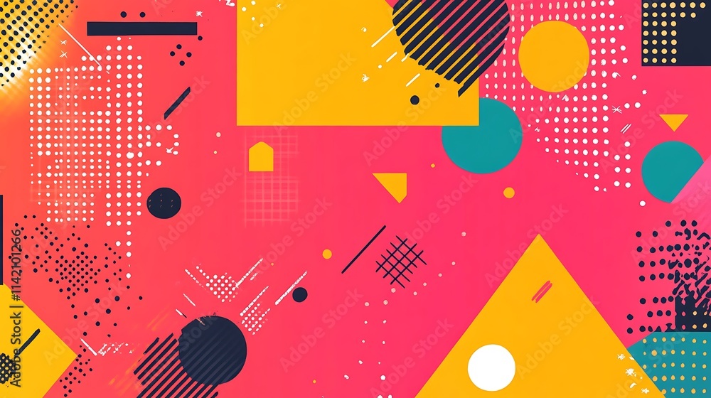 Abstract geometric background with vibrant colors and shapes. Abstract geometric background with vibrant colors and shapes.