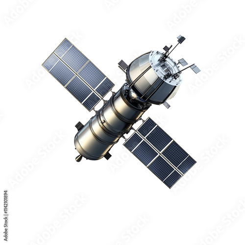 satellite isolated on transparent white background, png