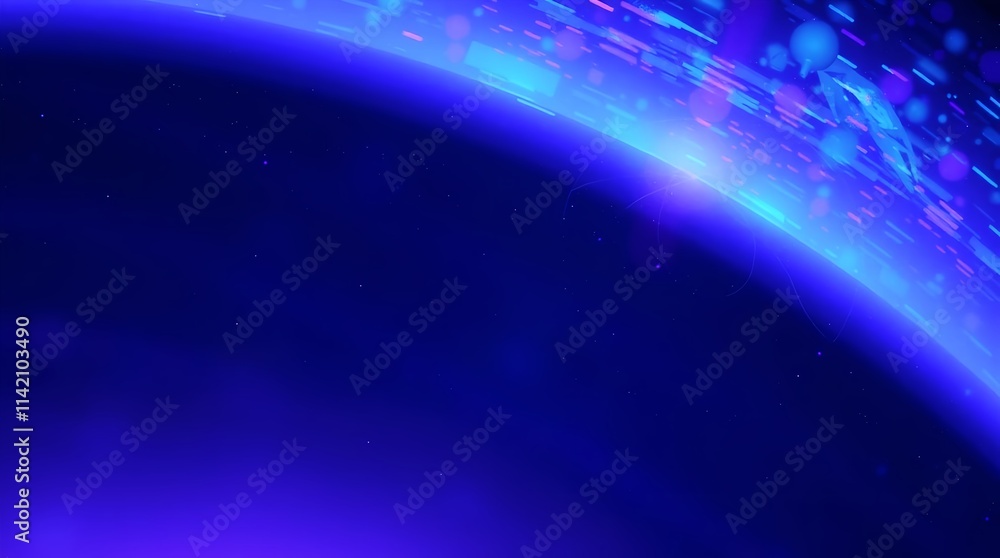Obraz premium glowing night horizon with pink luminous clouds and ethereal atmosphere for magical digital art projects