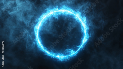 Realistic set of round light flares isolated on transparent background. Vector illustration of neon color glowing circles with smoke, sparkling particles, explosion, halo effect. Radial energy vortex