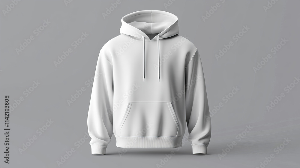Hoody, white sweatshirt mock up front and back view set. Isolated hoodie with long sleeves, kangaroo muff pocket and drawstrings. Sport, casual or urban clothing fashion, Realistic 3d vector mockup Hoody, white sweatshirt mock up front and back view set. Isolated hoodie with long sleeves, kangaroo muff pocket and drawstrings. Sport, casual or urban clothing fashion, Realistic 3d vector mockup
