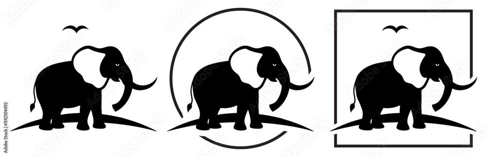 Obraz premium Elephant silhouette.eps
