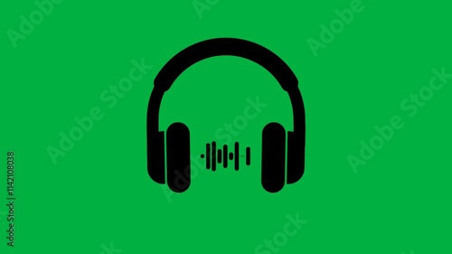 Headphones Animation Green Screen