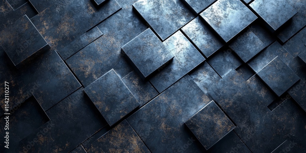 Abstract Metal Digital Background, Generative AI Abstract Metal Digital Background, Generative AI