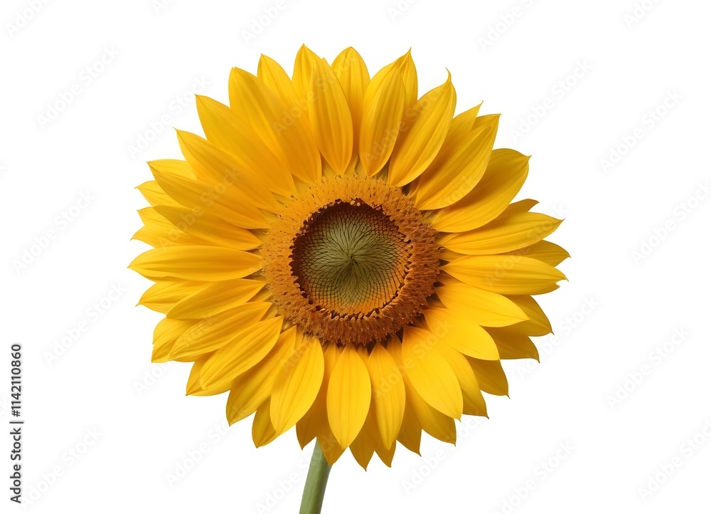 Fototapeta premium A yellow sunflower with vibrant petals