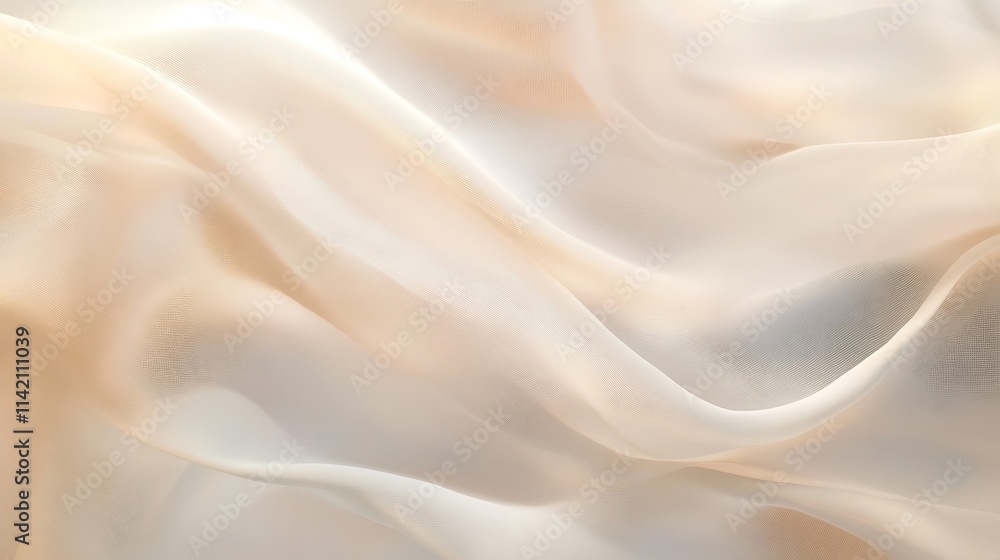 Elegant Draped Beige Fabric Soft Texture Background Elegant Draped Beige Fabric Soft Texture Background