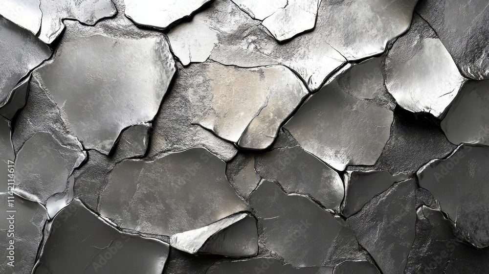 Obraz premium Textured Silver Surface Concept Digital Background, Generative AI