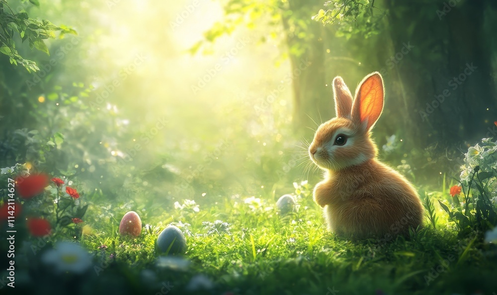 Easter Concept Digital Background, Generative AI Easter Concept Digital Background, Generative AI