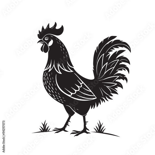  chicken silhouette vector