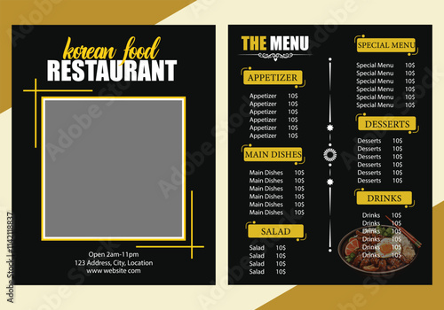 Delicious Restaurant Food Menu Design appetizer Template healthy food flyer