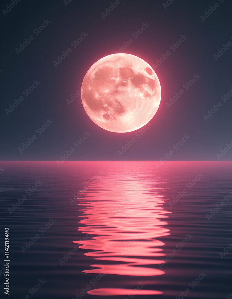 full moon over the sea full moon over the sea