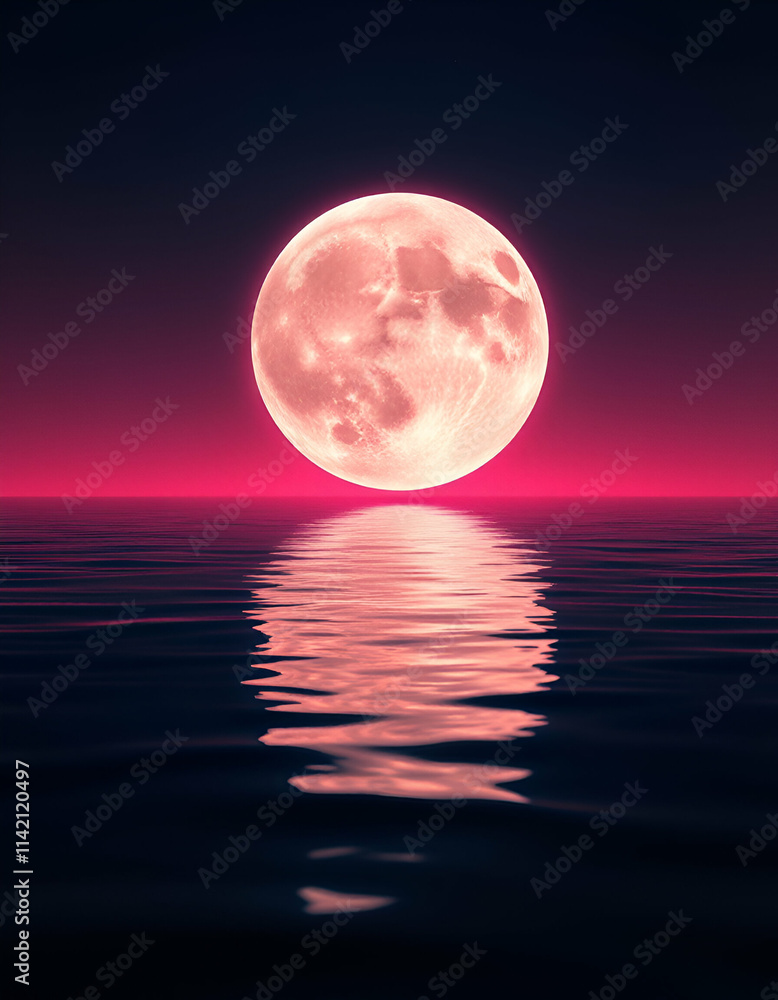 full moon over the sea full moon over the sea