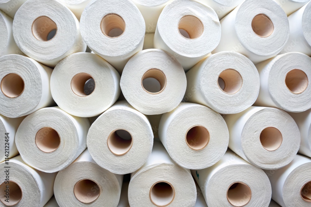 Soft Toilet Paper Rolls Bird's Eye View: Luxurious Bathroom Essentials Soft Toilet Paper Rolls Bird's Eye View: Luxurious Bathroom Essentials