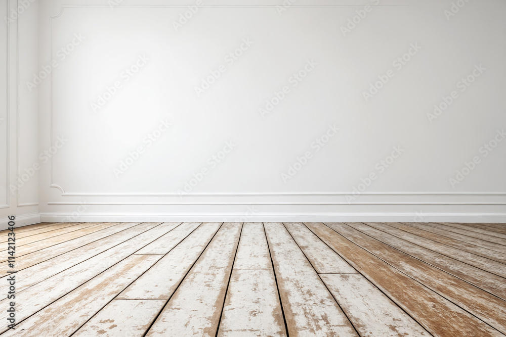 stylish wooden floor and white wall background stylish wooden floor and white wall background