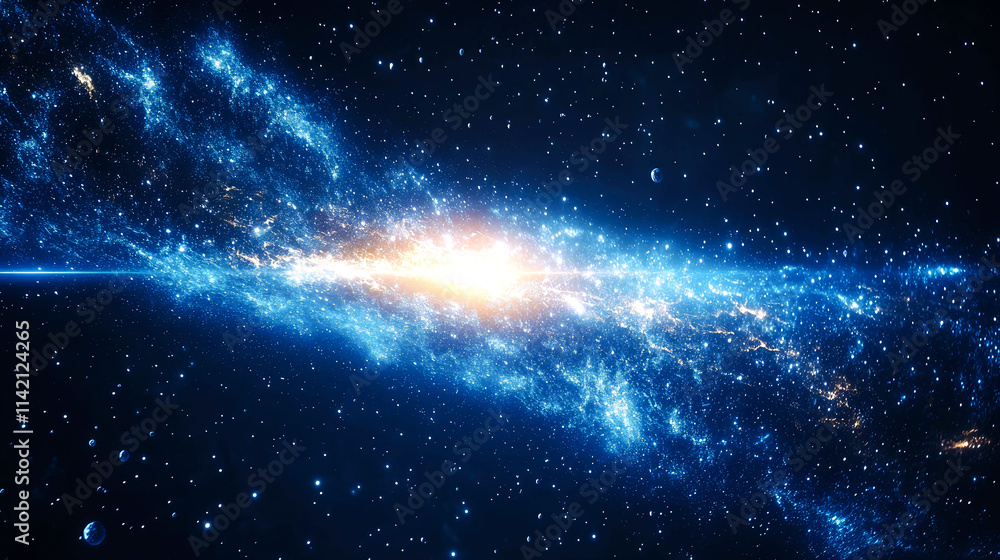 Bright blue nebula cosmic background. Bright blue nebula cosmic background.