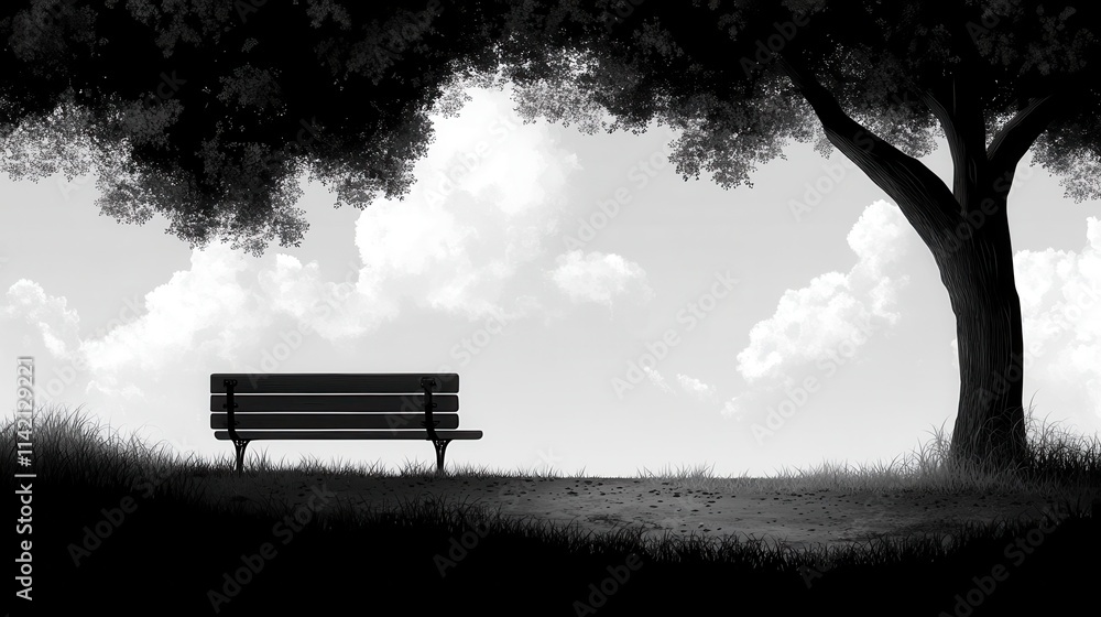 black silhouette of a park bench and tree with a tree silhouette clipar black silhouette of a park bench and tree with a tree silhouette clipar