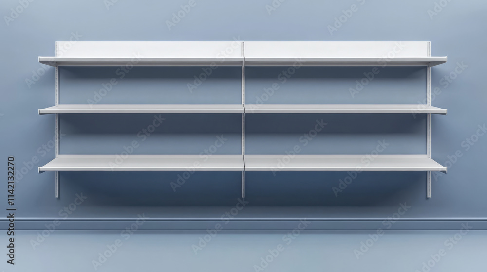 White empty supermarket shelf mockup with racks for product display. Realistic 3d vector illustration set of bookcase stand in different angles of view. Blank mock up of store promotion equipment. White empty supermarket shelf mockup with racks for product display. Realistic 3d vector illustration set of bookcase stand in different angles of view. Blank mock up of store promotion equipment.